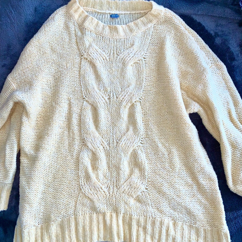 Aerie Yellow Knit Sweater
